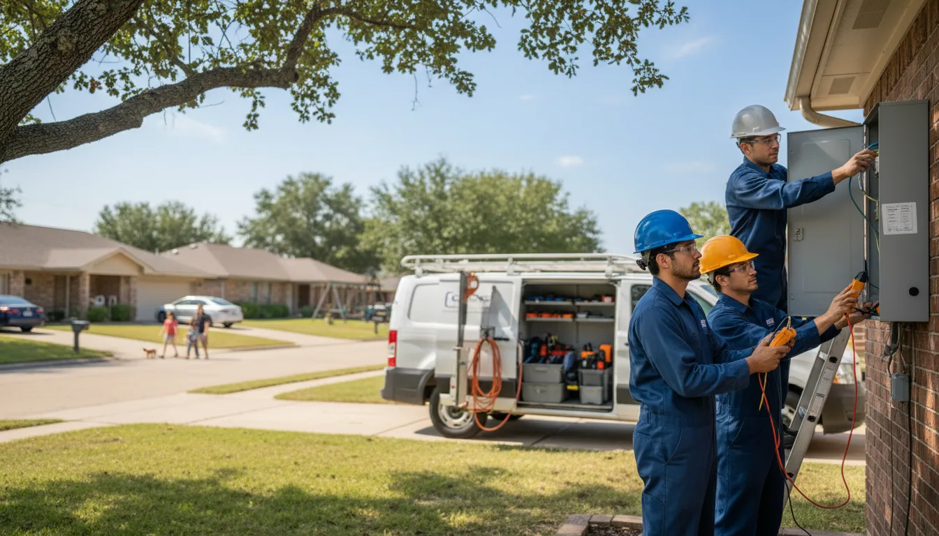 Certified electrician providing emergency electrical services in Anson, TX